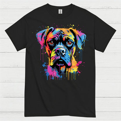 Color Splash Boxer Dog T Shirt