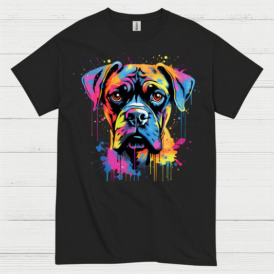Color Splash Boxer Dog T Shirt