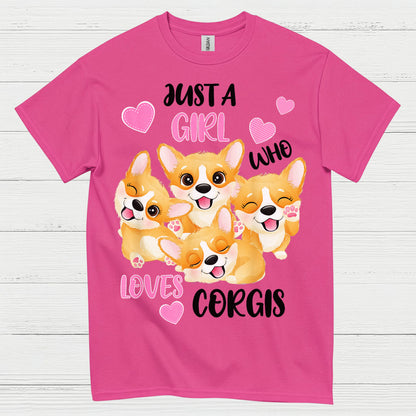 Just A Girl Who Loves Corgis T Shirt