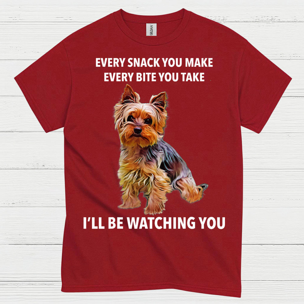 Funny Watching You Yorkie Dog Lover T Shirt