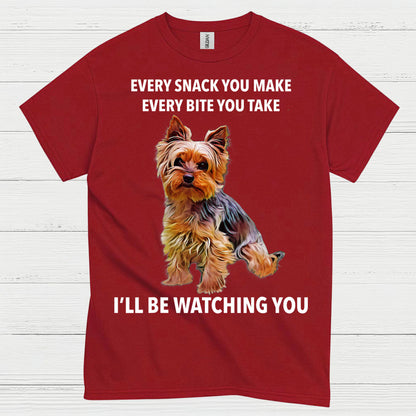 Funny Watching You Yorkie Dog Lover T Shirt