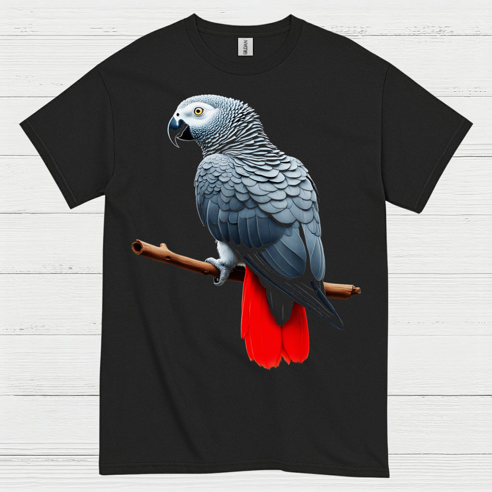 African Grey Parrot Graphic T Shirt