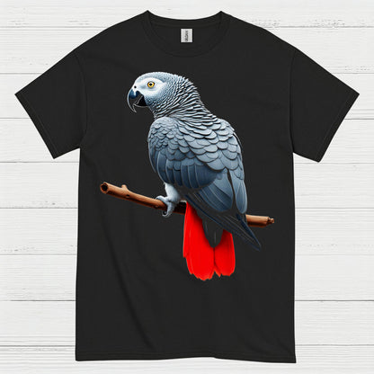 African Grey Parrot Graphic T Shirt
