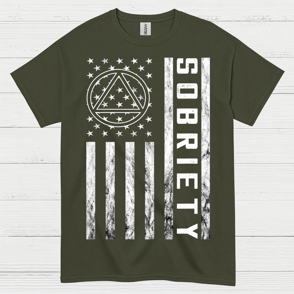 Sobriety Flag Recovery T Shirt