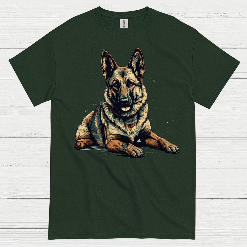 German Shepherd Realistic Portrait Loyal Dog T Shirt