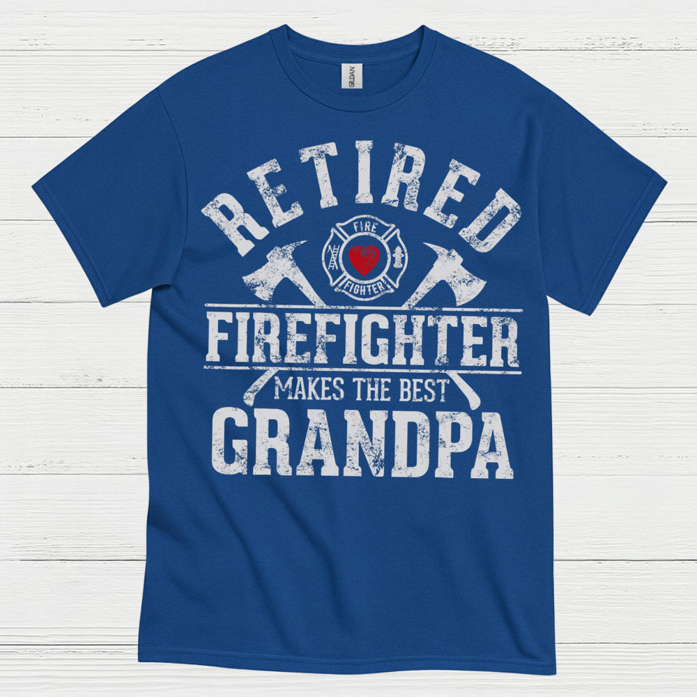 Retired Firefighter Makes The Best Grandpa T Shirt