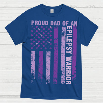 Proud Dad Epilepsy Warrior Flag T Shirt