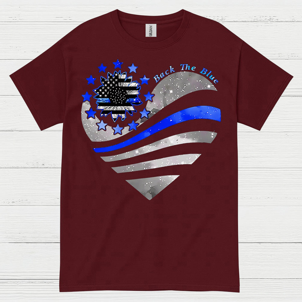 Back The Blue Thin Blue Line T Shirt