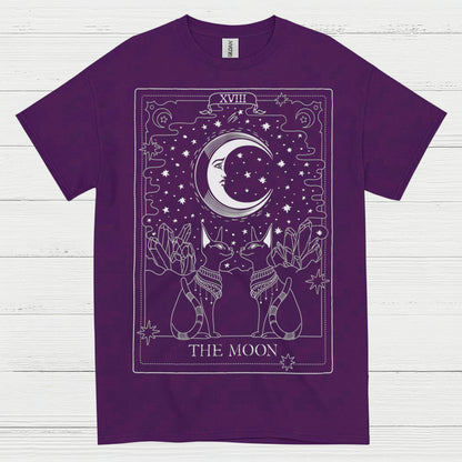 The Moon Tarot Cat Art T Shirt