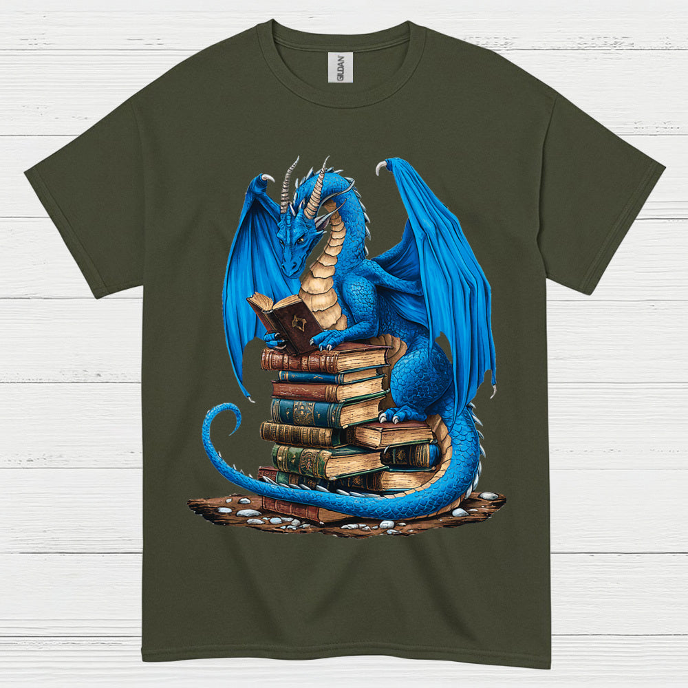 Book Dragon Reading Lover T Shirt