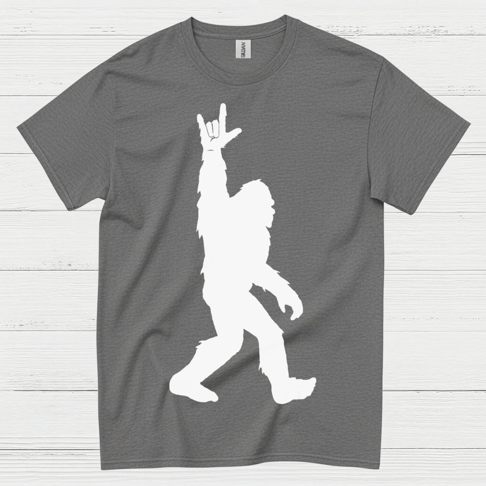 Rock Hand Bigfoot Silhouette T Shirt