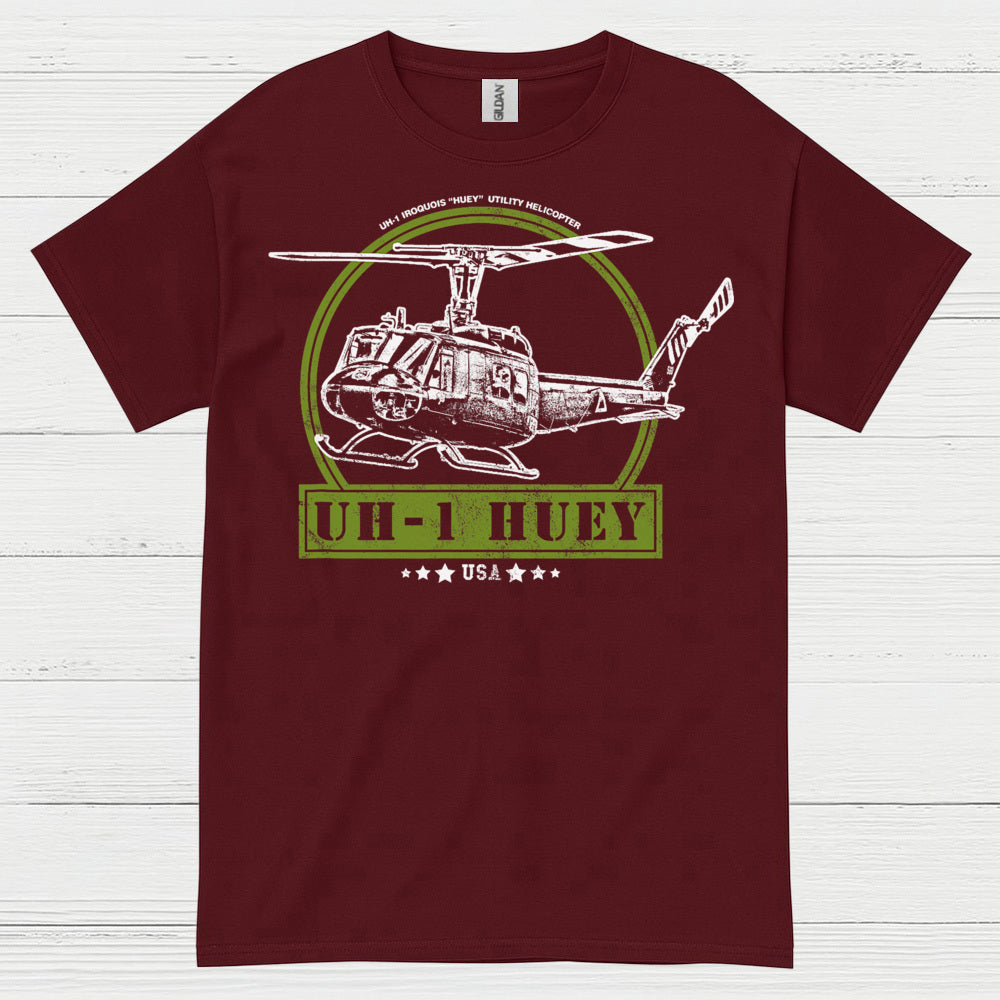 UH-1 Huey USA Military Helicopter T Shirt