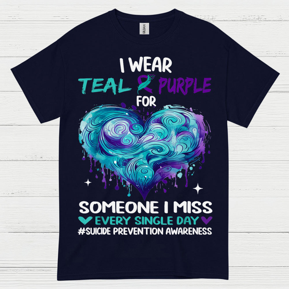 I Wear Teal Purple Someone I Miss T Shirt