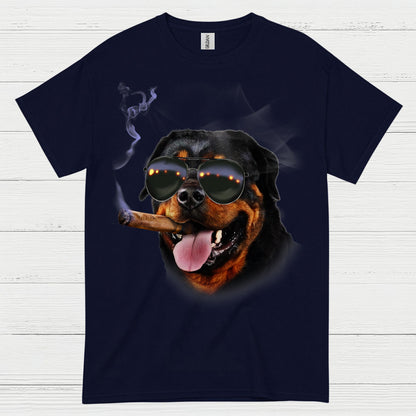 Cool Dog Smoking Cigar Funny T Shirt
