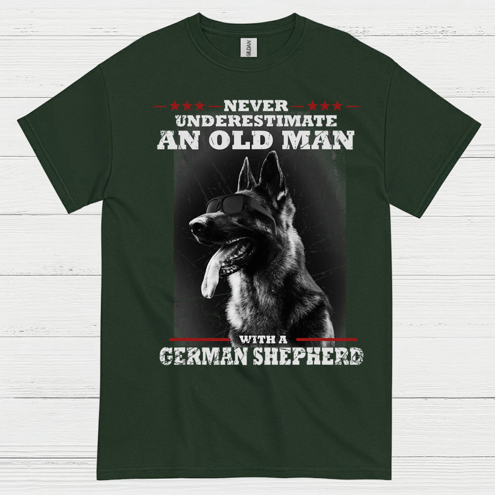 Old Man Shepherd Humor T Shirt