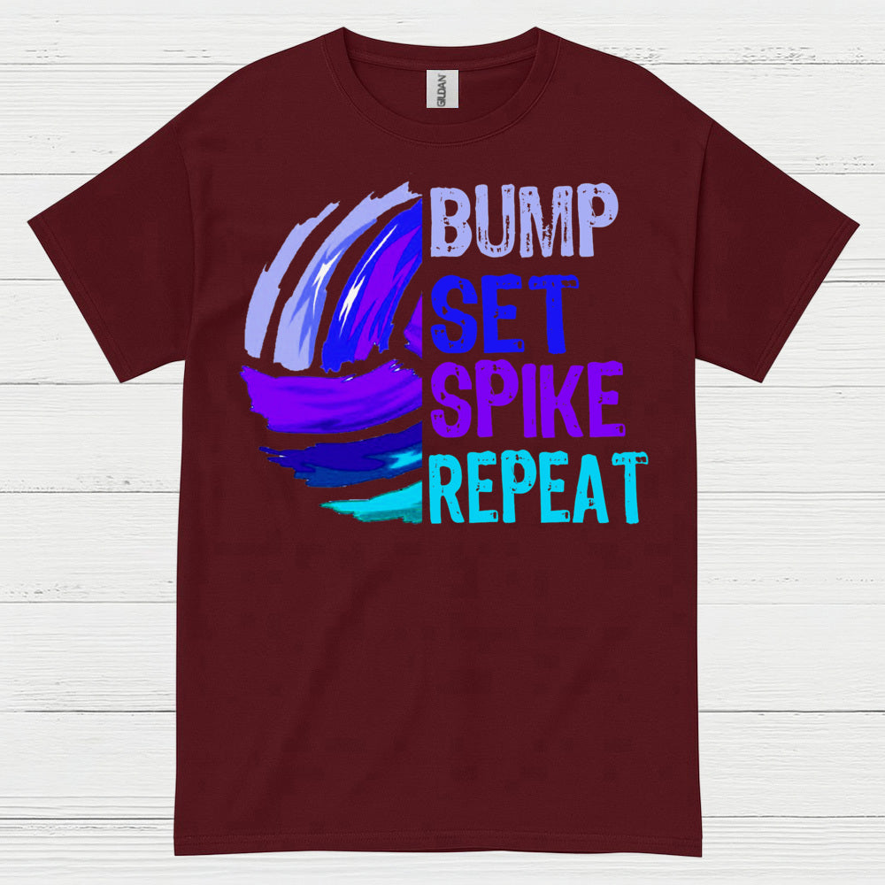 Bump Set Spike Repeat Volleyball T Shirt