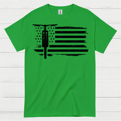 Dirt Bike American Flag T Shirt