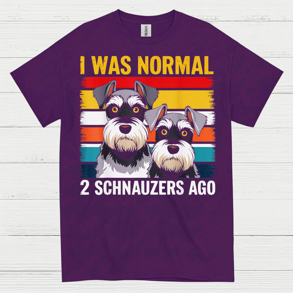 Funny Two Schnauzers Dog Lover T Shirt