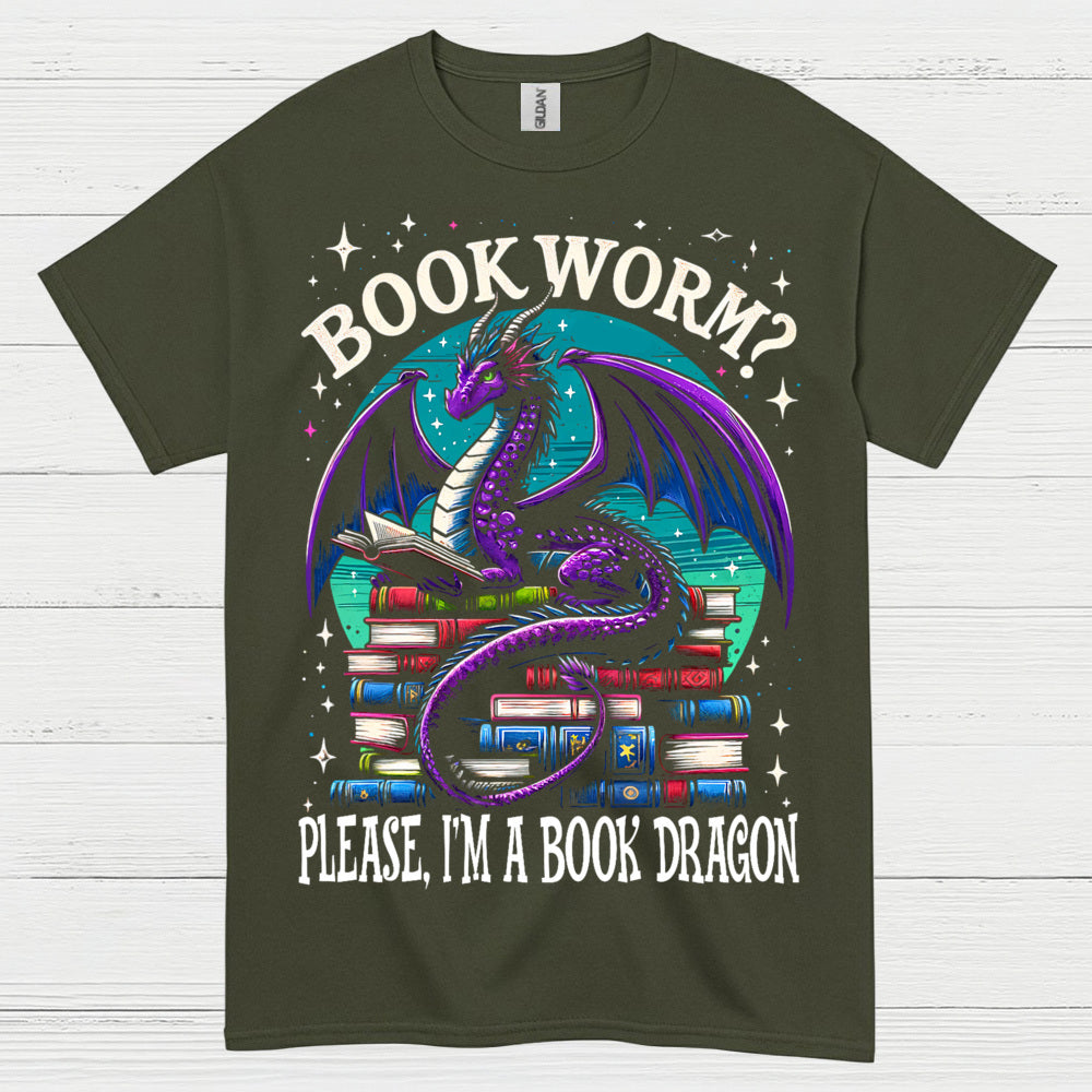Book Dragon Not Bookworm T Shirt