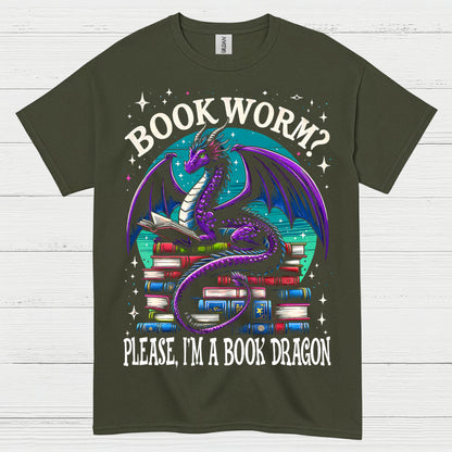 Book Dragon Not Bookworm T Shirt