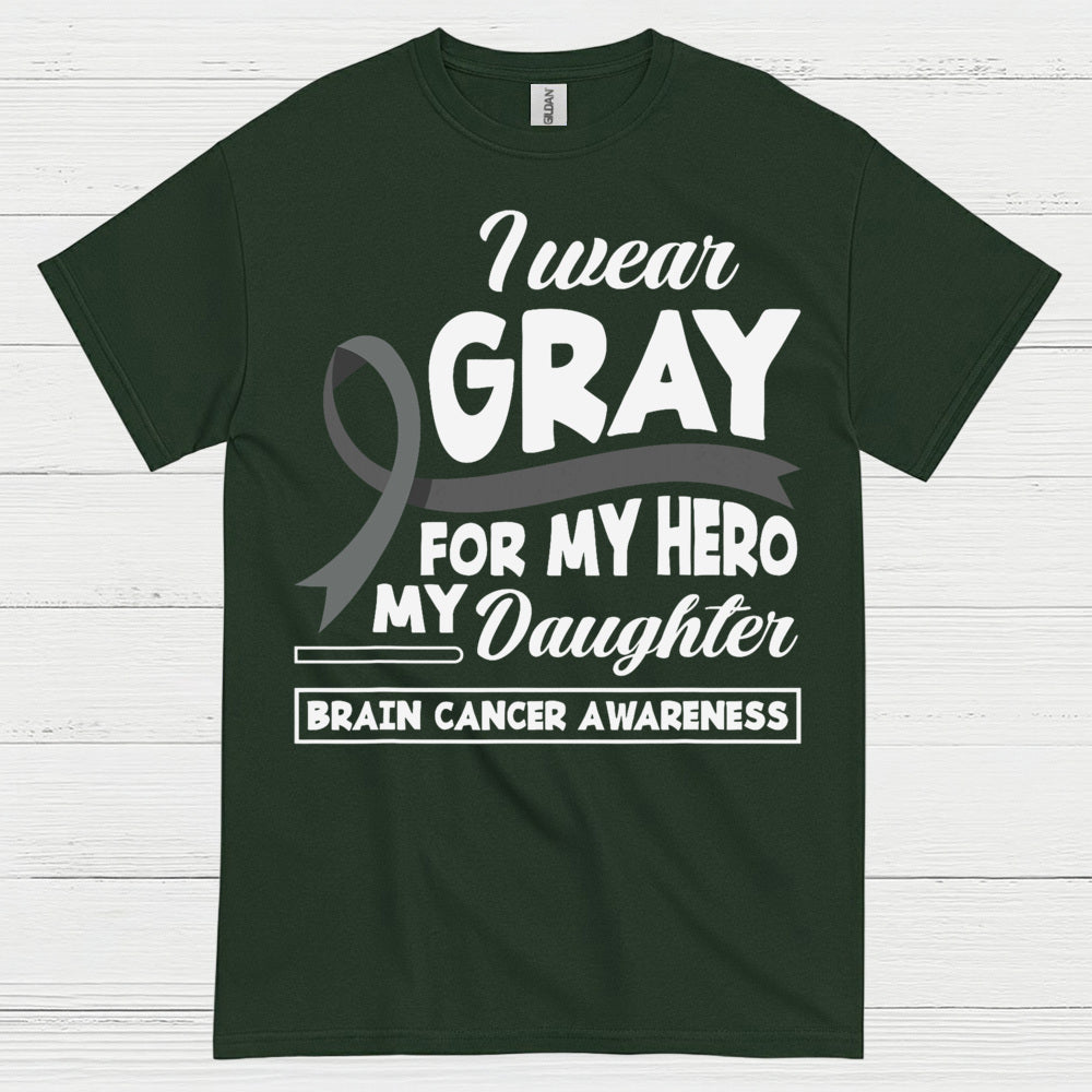 I Wear Gray For My Hero Daughter T Shirt