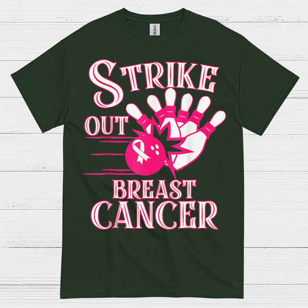 Strike Out Breast Cancer Bowling T Shirt