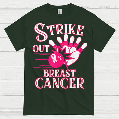 Strike Out Breast Cancer Bowling T Shirt