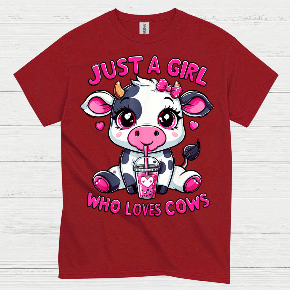 Just A Girl Who Loves Cows T Shirt