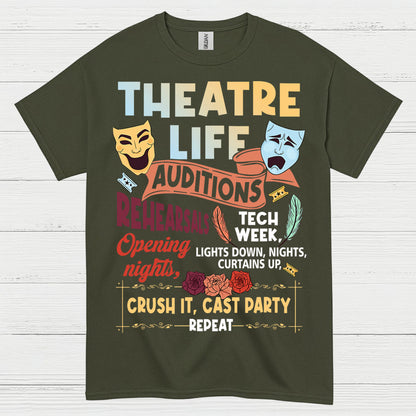 Theatre Life Auditions Rehearsals T Shirt