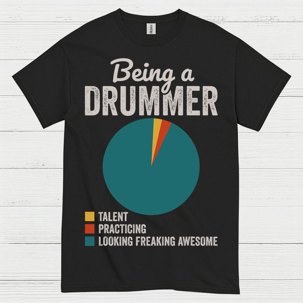 Drummer Life Pie Chart T Shirt