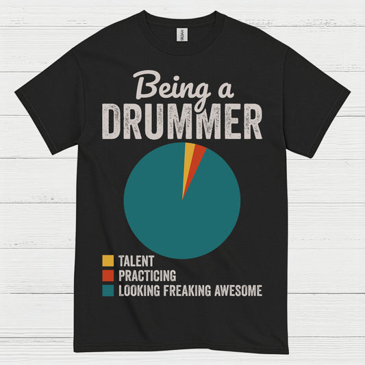Drummer Life Pie Chart T Shirt
