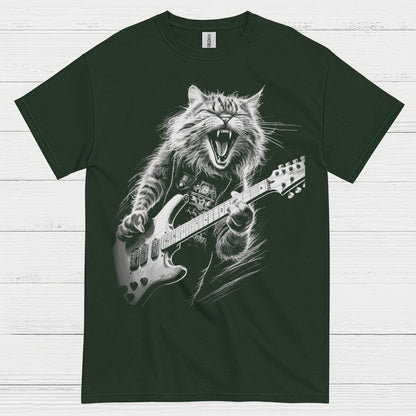Rocking Cat Guitar T Shirt