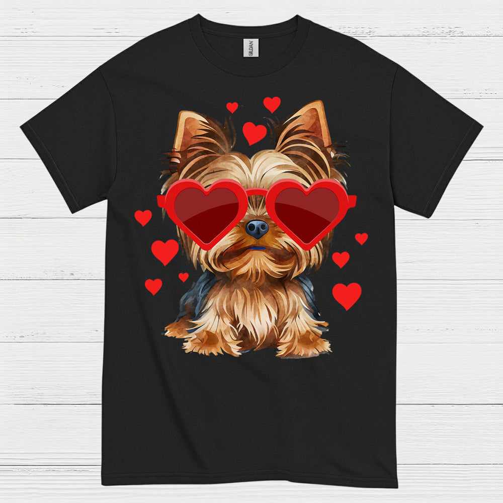 Cute Valentine Yorkie Dog Lover T Shirt