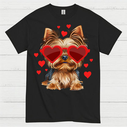Cute Valentine Yorkie Dog Lover T Shirt