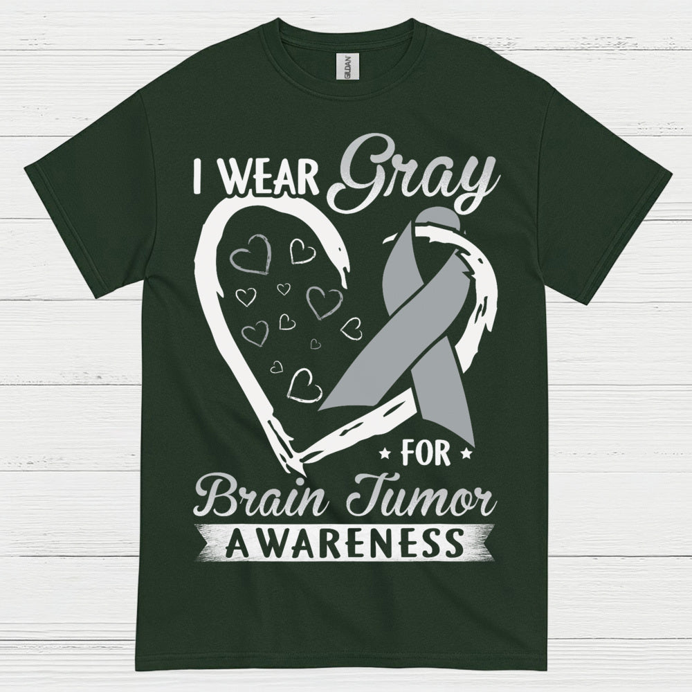 I Wear Gray For Brain Tumor Awareness T Shirt