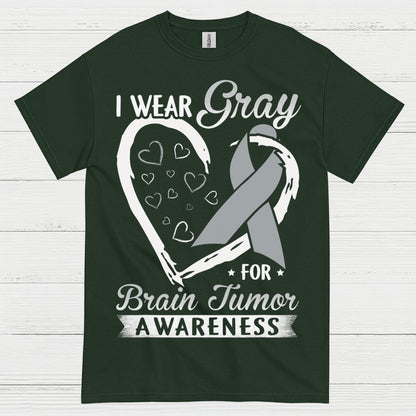 I Wear Gray For Brain Tumor Awareness T Shirt