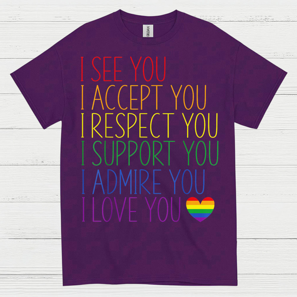I See You I Accept You Pride T Shirt