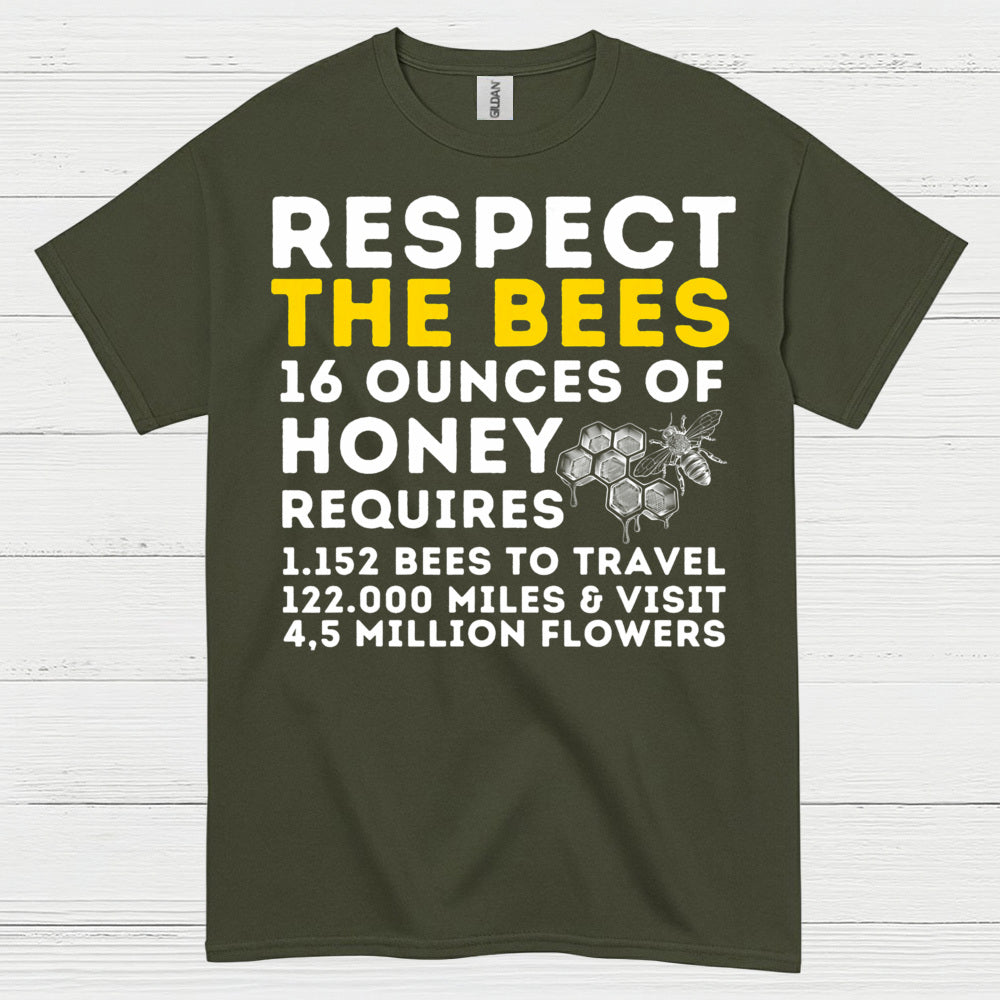 Respect The Bees Honey Lover T Shirt