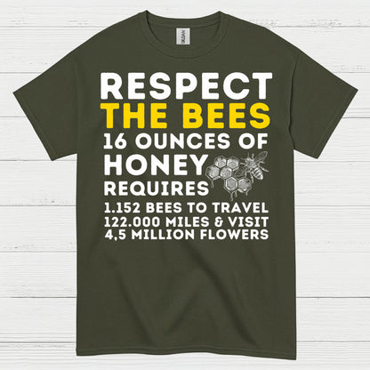 Respect The Bees Honey Lover T Shirt