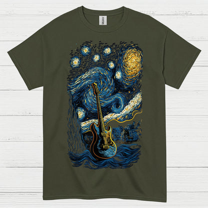 Starry Night Guitar T Shirt