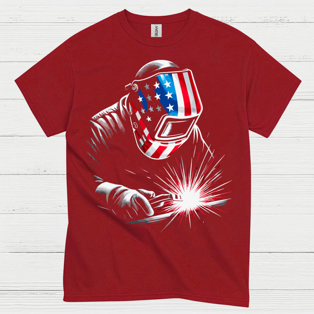 American Flag Welding T Shirt