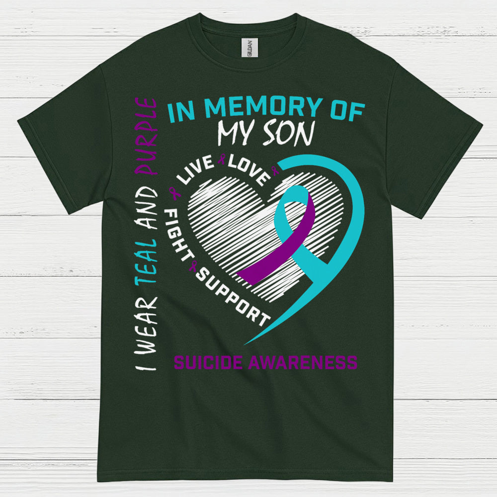 In Memory Of My Son Awareness T Shirt