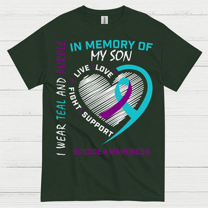 In Memory Of My Son Awareness T Shirt