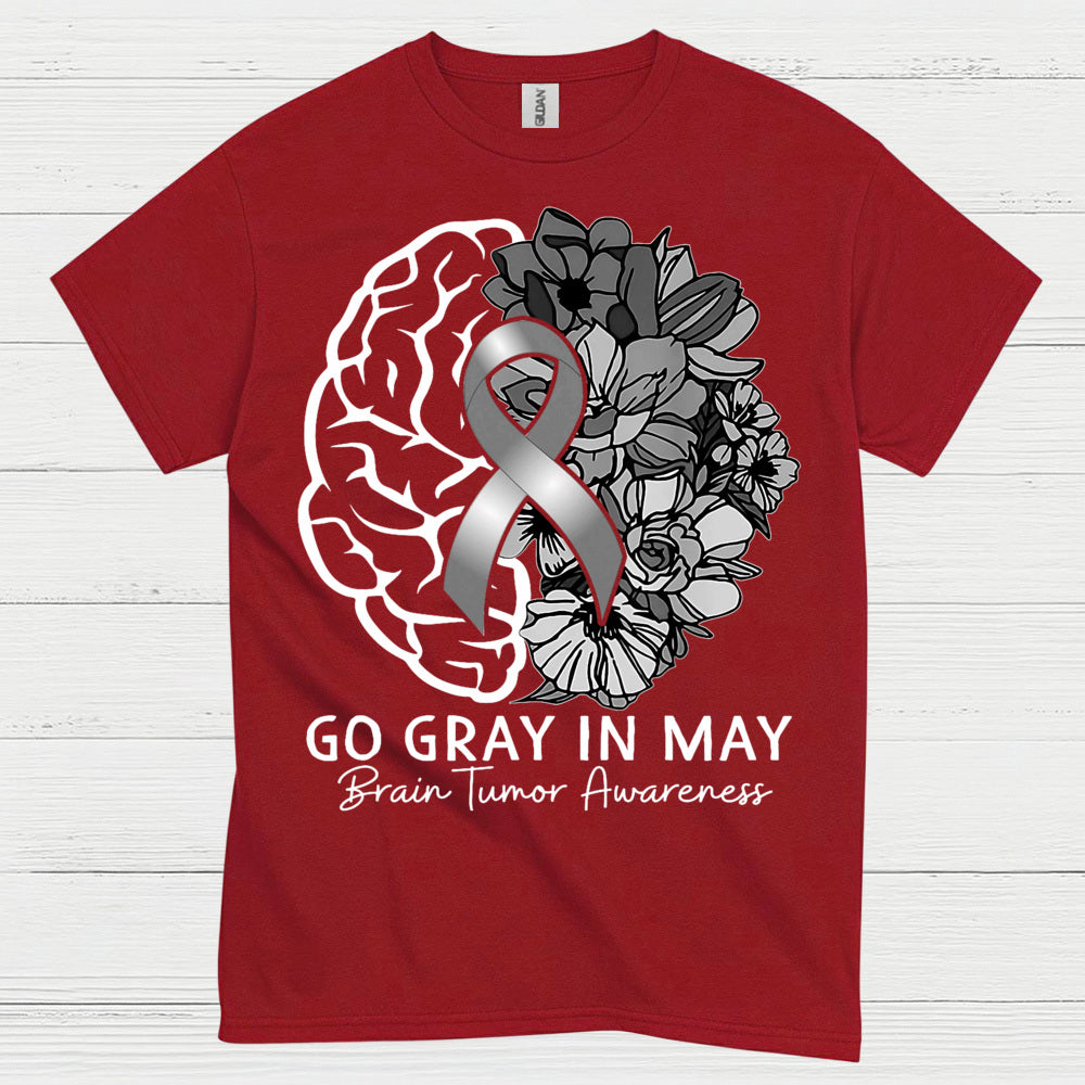 Go Gray In May Brain Tumor Awareness T Shirt