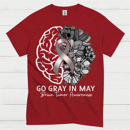 Go Gray In May Brain Tumor Awareness T Shirt