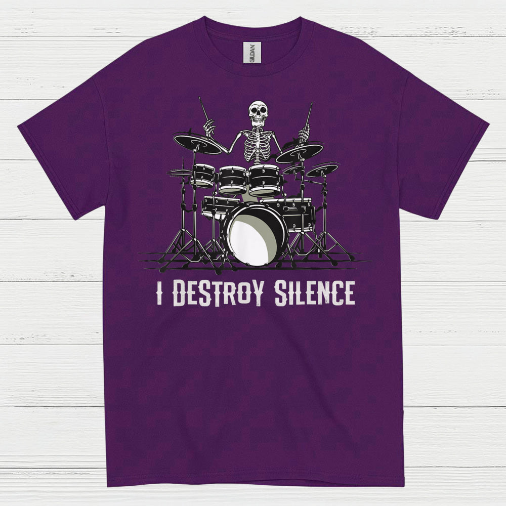 I Destroy Silence Drummer T Shirt