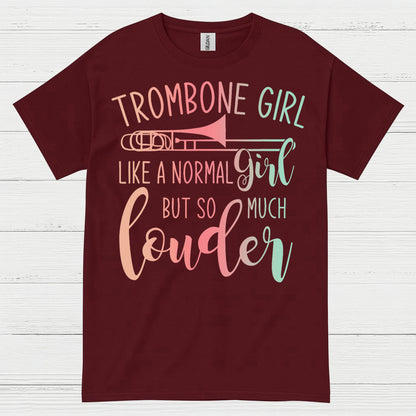 Trombone Girl Funny Music T Shirt
