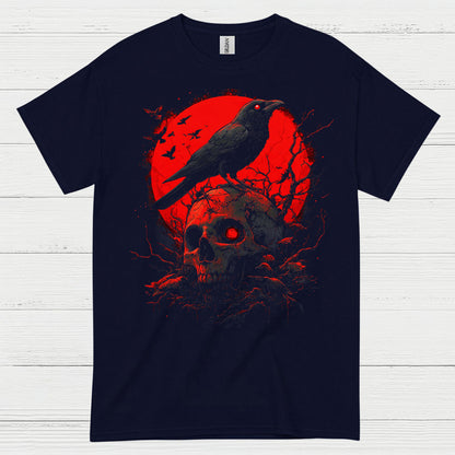 Dark Raven Skull Gothic T Shirt
