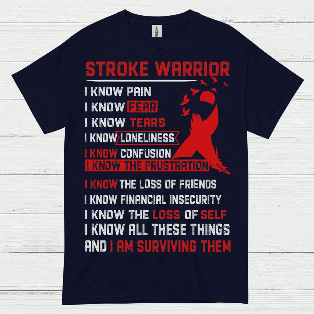 Stroke Warrior Survivor Strength Awareness T Shirt
