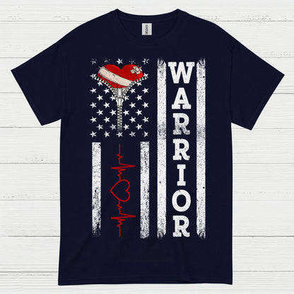 Heart Warrior American Flag T Shirt